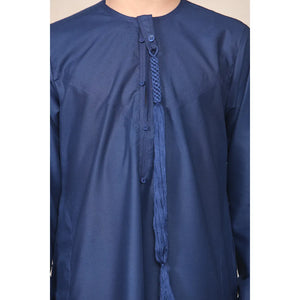 TT-001 - Boy's Emirati Thobe Islamic Clothing String Tassel - Navy - Thobez - 28