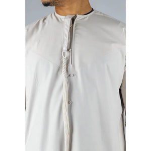 TT-001 - Men's Emirati Thobe Islamic Clothing String Tassel - Beige - Thobez - 38