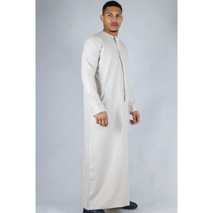 TT-001 - Men's Emirati Thobe Islamic Clothing String Tassel - Beige - Thobez - 40