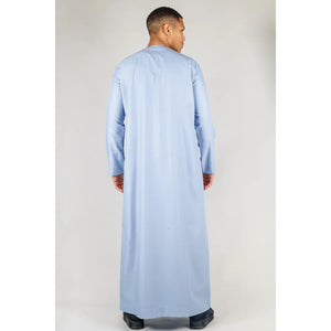 TT-001 - Men's Emirati Thobe Islamic Clothing String Tassel - Blue - Thobez - 9