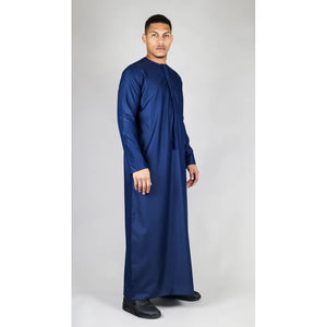 TT-001 - Men's Emirati Thobe Islamic Clothing String Tassel - Navy - Thobez - 23