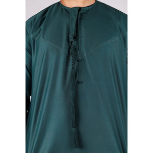TT-001 - Men's Emirati Thobe Islamic Clothing String Tassel - Olive - Thobez - 47