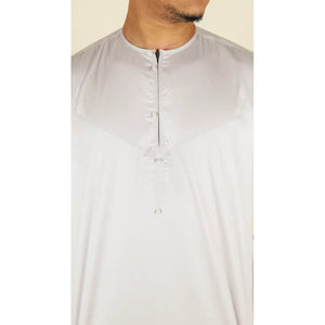 TT-002 - Men's Satin Emirati Thobe Islamic Clothing - Beige - Thobez - 11