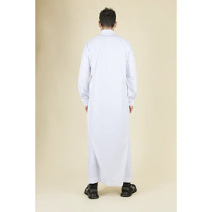 TT-004 - Men's Saudi Emirati Thobe Classic Shirt Collar - White - Thobez - 14