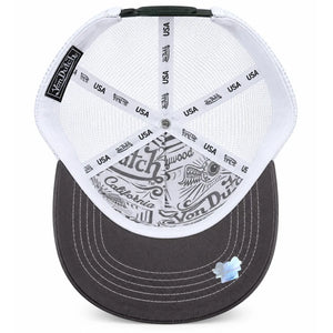 VDHH0055 - Casquette camionneur noir à carreaux réglable à pression - Von Dutch - 5