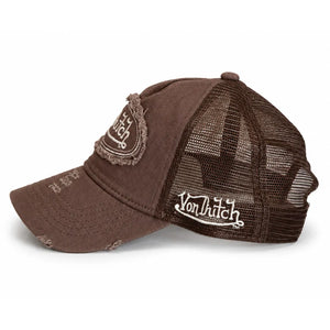 VDOSS260137 - Cappellino Trucker Marrone effetto consumato con chiusura a pressione - Von Dutch - 3
