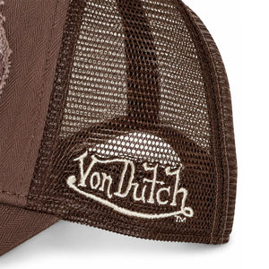 VDOSS260137 - Cappellino Trucker Marrone effetto consumato con chiusura a pressione - Von Dutch - 4