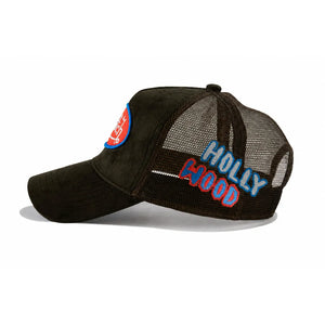 VDOSS260146 - Casquette trucker marron à broderie latérale et à fermeture pression réglable - Von Dutch - 3