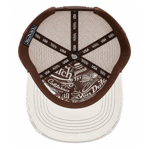 VDOSS260160 - Casquette marron effet vieilli à fermeture pression - Von Dutch - 5