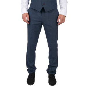 Viceroy - Men's Blue Check Trousers - Paul Andrew - 1
