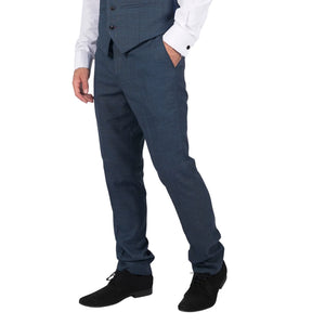 Viceroy - Men's Blue Check Trousers - Paul Andrew - 2