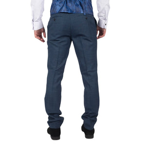 Viceroy - Men's Blue Check Trousers - Paul Andrew - 3