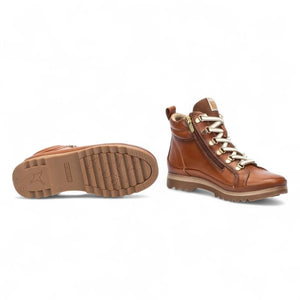 Vigo - Women’s Brandy Brown Leather Ankle Trainers Boots - Pikolinos - 7