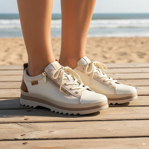 Vigo - Baskets en cuir blanc Nata pour femmes - Pikolinos - 3