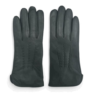 Damen Handschuhe aus echtem Leder mit Wollfutter und Touchscreen-Funktion - Oliv - Infinity Leather - 4