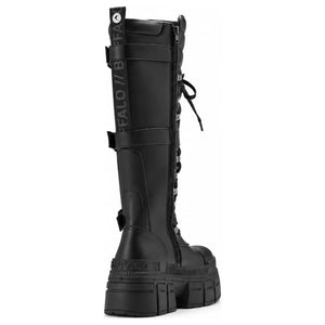 GOSPHER BIKER HI - Botas negras de plataforma hasta la rodilla para mujer - Buffalo - 6