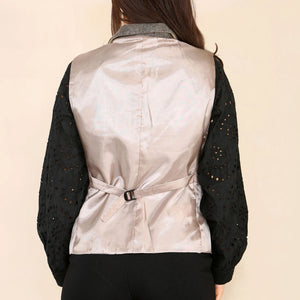 Women's Herringbone Tweed Waistcoat Blazer Oak Brown Classic Jacket - TruClothing.com - 12
