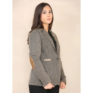 Women's Herringbone Tweed Waistcoat Blazer Oak Brown Classic Jacket - TruClothing.com - 5