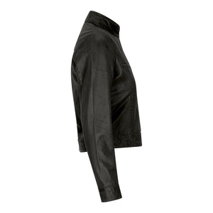 Skórzana kurtka motocyklowa damska - Czarny - Infinity Leather - 2