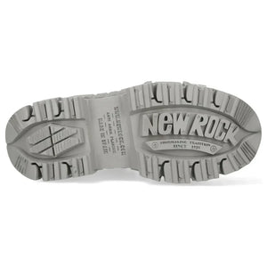 New Rock M-106WALL-C63 Buty za kostkę damskie szare skórzane miejskie gotyckie - New Rock - 7