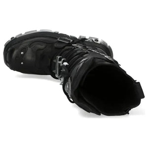 Damskie New Rock M-161-C10 Buty za kostkę czarne skórzane gotyckie - New Rock - 5