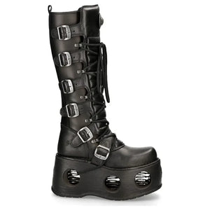 New Rock M-272-S2 Kozaki damskie czarne skórzane gotyckie - New Rock - 1