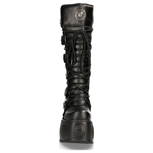 New Rock M-272-S2 Kozaki damskie czarne skórzane gotyckie - New Rock - 4