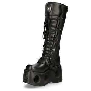 New Rock M-272-S2 Kozaki damskie czarne skórzane gotyckie - New Rock - 5