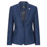 wsn02 - Women's Tweed Navy Blue Blazer Waistcoat & Trousers 1920s Suit - TruClothing.com - 1
