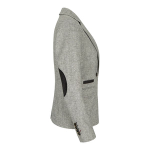 wsn03 - Szara tweedowa marynarka i kamizelka damska z łatami na łokciach - TruClothing.com - 3