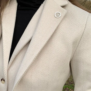 WSN15 - Women's Cream Wool Blend Tweed Blazer Waistcoat - TruClothing.com - 3