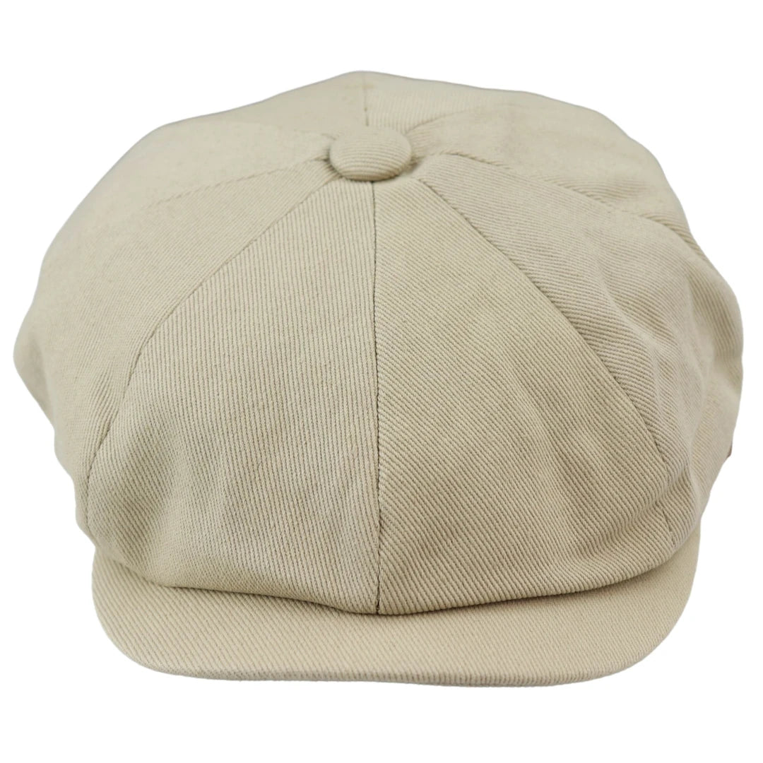 Casquette gavroche à 8 côtes style Shelby vendeur de journaux en coton pour l'été et broche rasoir