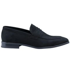 Zapatos de mocasines mocasin para hombres Slip de cuero forrado en ante Zapato formal de gamuza