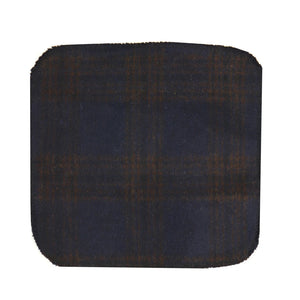 281 - Men's Herringbone Tweed Wool Tie & Hankerchief 2" - Blue - TruClothing.com - 6