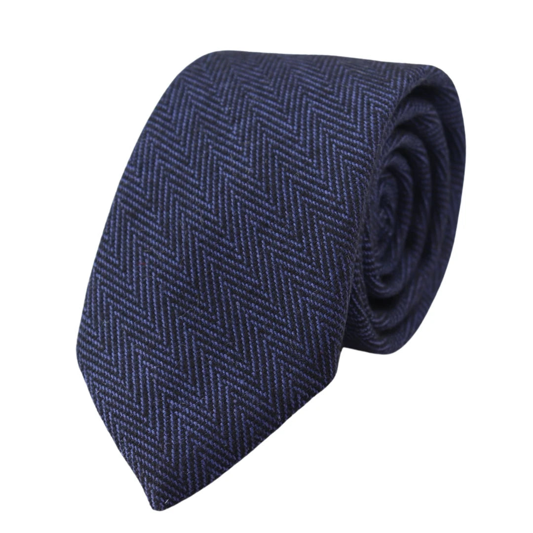 Tweed Tweed Herringbone Tie & Pocket Square Set