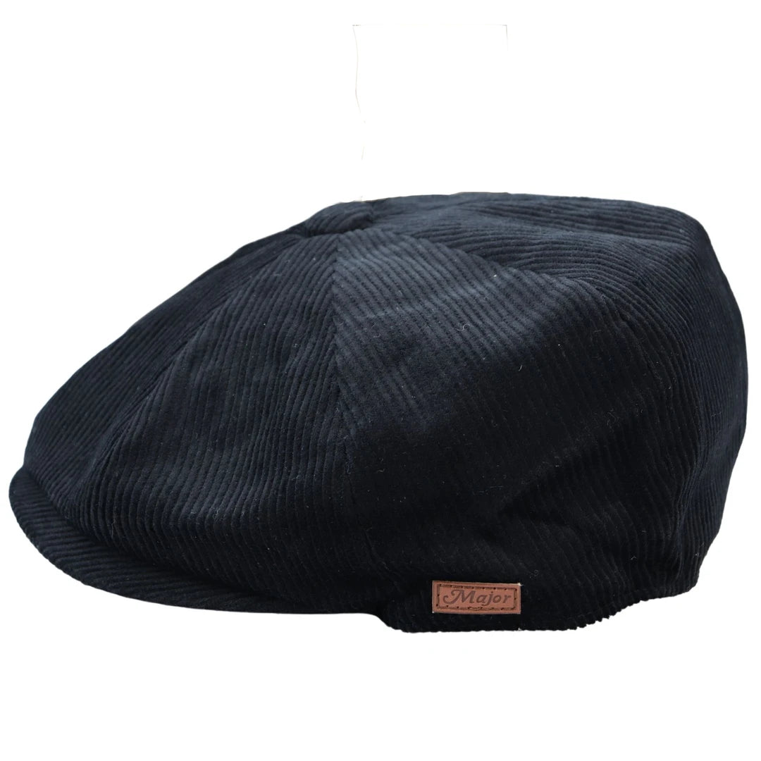 Men s 8 Panel Razor Baker Boy Corduroy Hat TruClothing