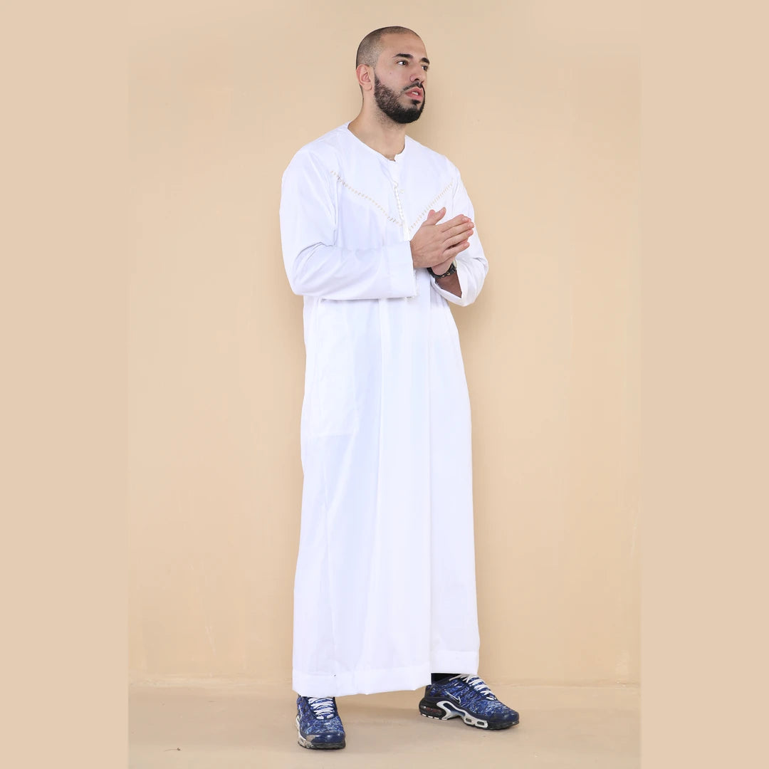Men Muslim Robes Dubai Kaftan Islamic Clothing Arabic Prayer Eid Clothes  Indian Middle East Jubba Thobe (Dark Blue, M) : Amazon.in: Clothing &  Accessories
