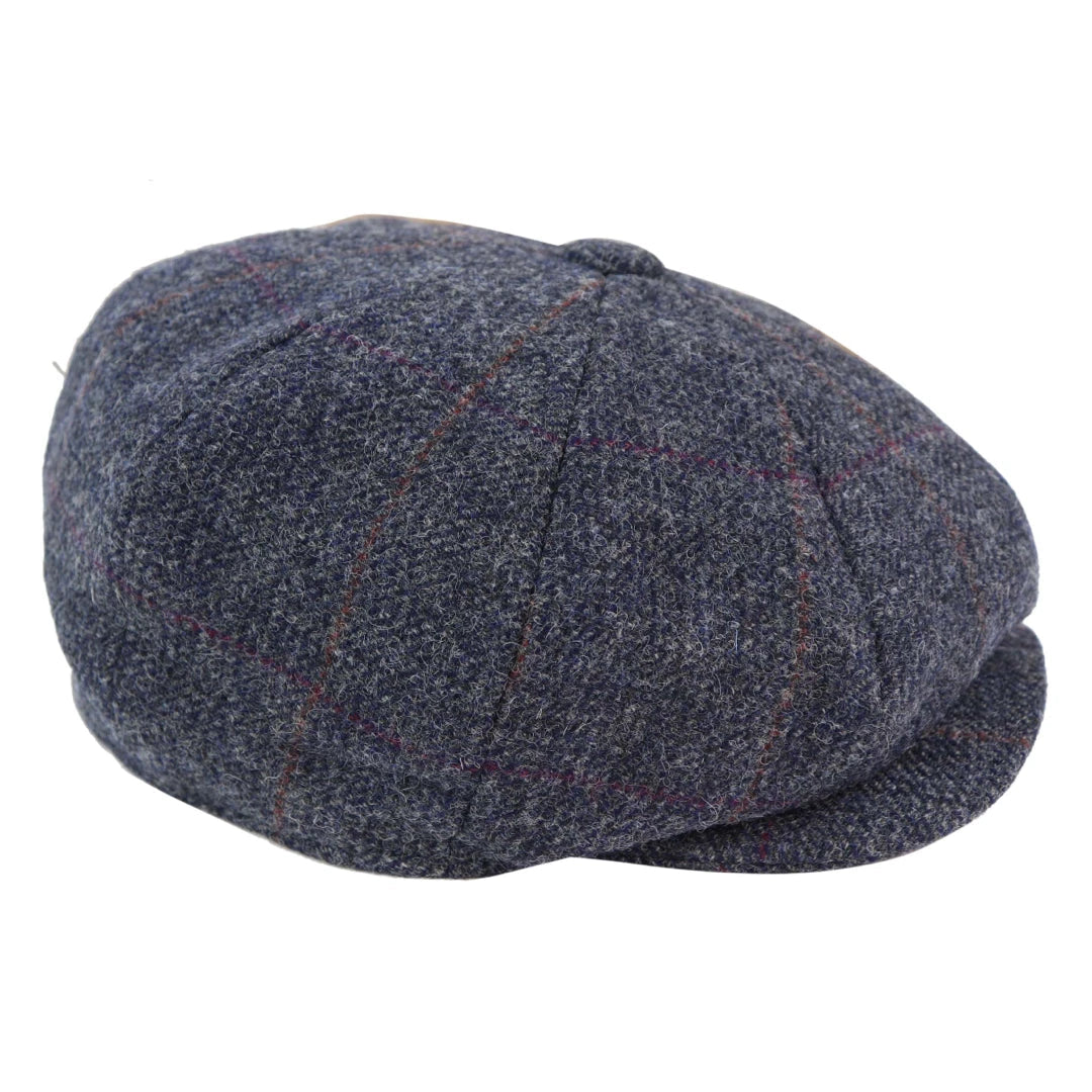 Men s Tweed Newsboy Peaky Blinder Razor Flat Cap 8 Panel TruClothing