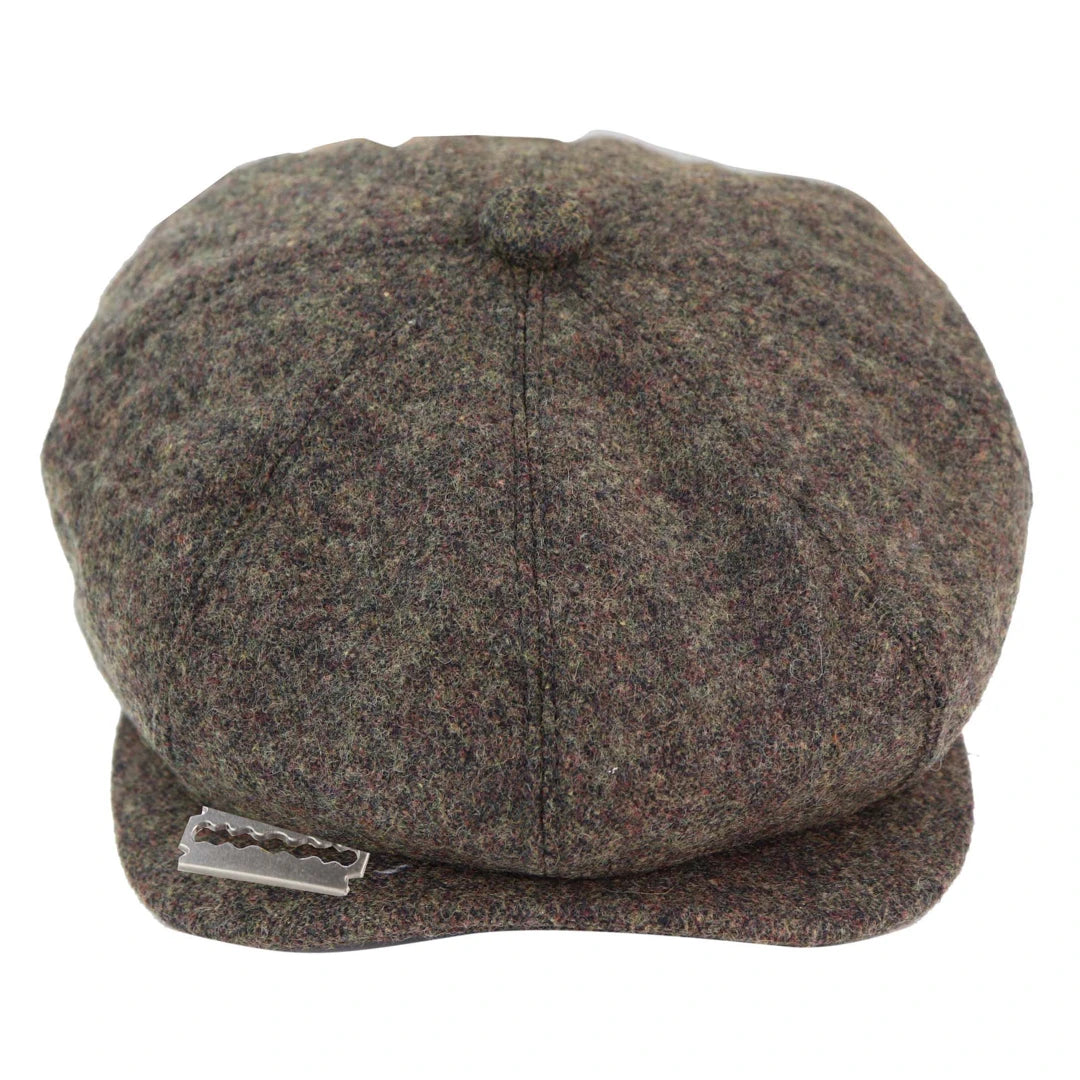 Men's Tweed Newsboy Peaky Blinder Razor Flat Cap 8 Panel – TruClothing