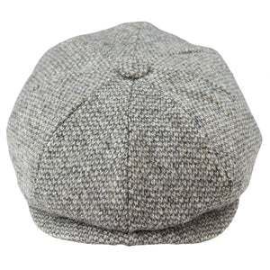 8 Panel Mütze Baker Boy Shelby Hut Wolle Vintage Tweed Klassischer hellgrauer - Major - 1