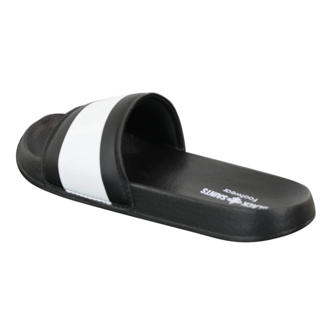 Men s Black White Flip Flops Slippers TruClothing