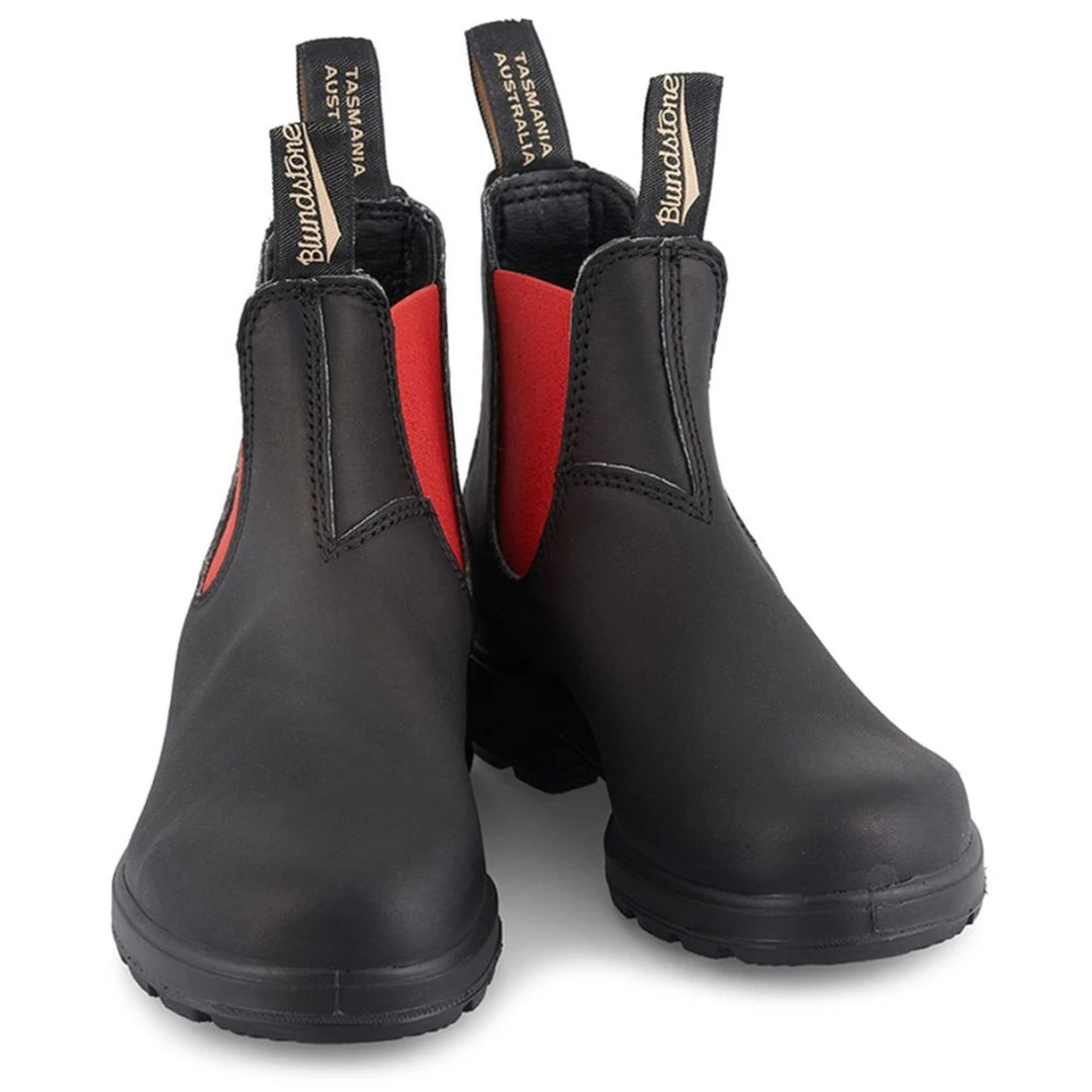 Blundstone 508 Black Red Leather Chelsea Boots Slip On TruClothing