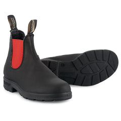 Blundstone 508 Black Red Leather Chelsea Boots Slip On Casual