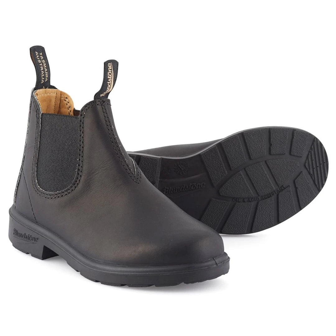Blundstone 531 Kids Unisex Black Leather Boots Slip On Comfort