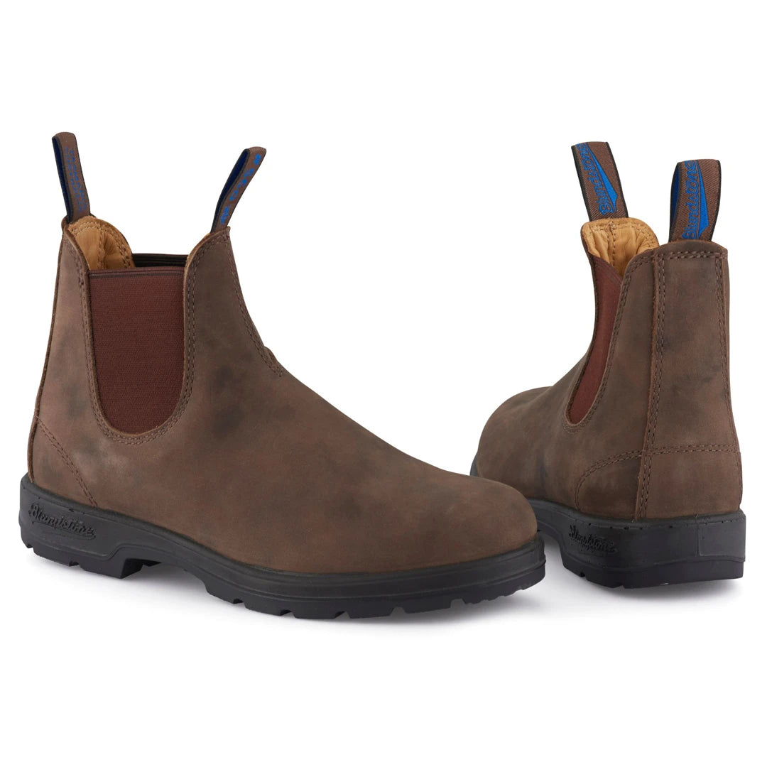 Bottines Blundstone homme boots style Chelsea cuir imperméable chaud marron rustique 584