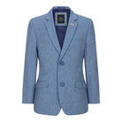 Boys 3 Piece Wool Suit Light Blue Tweed Vintage 1920s Classic 4 Pocket Waistcoat-TruClothing