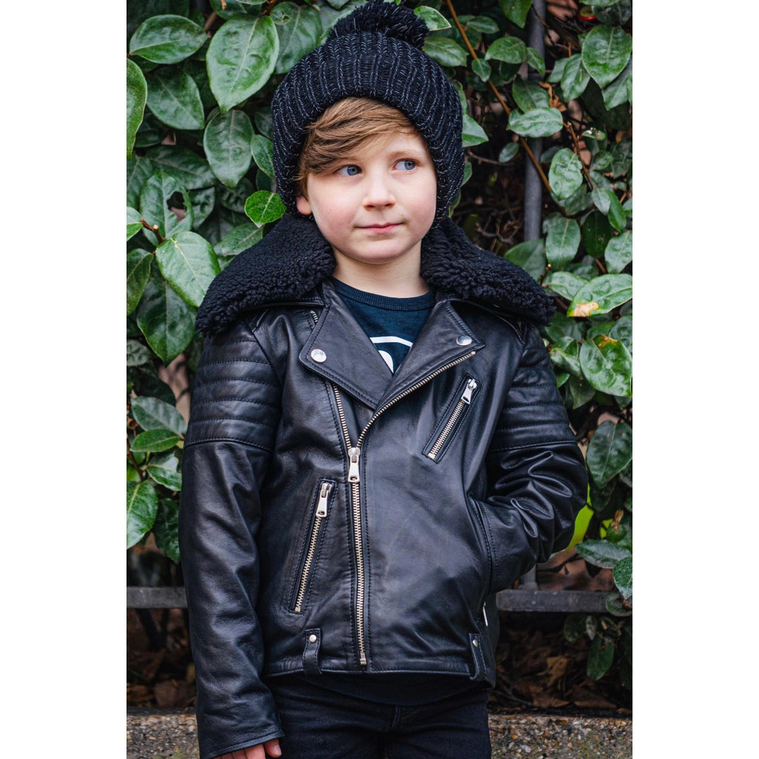 Boys fur collar jacket online