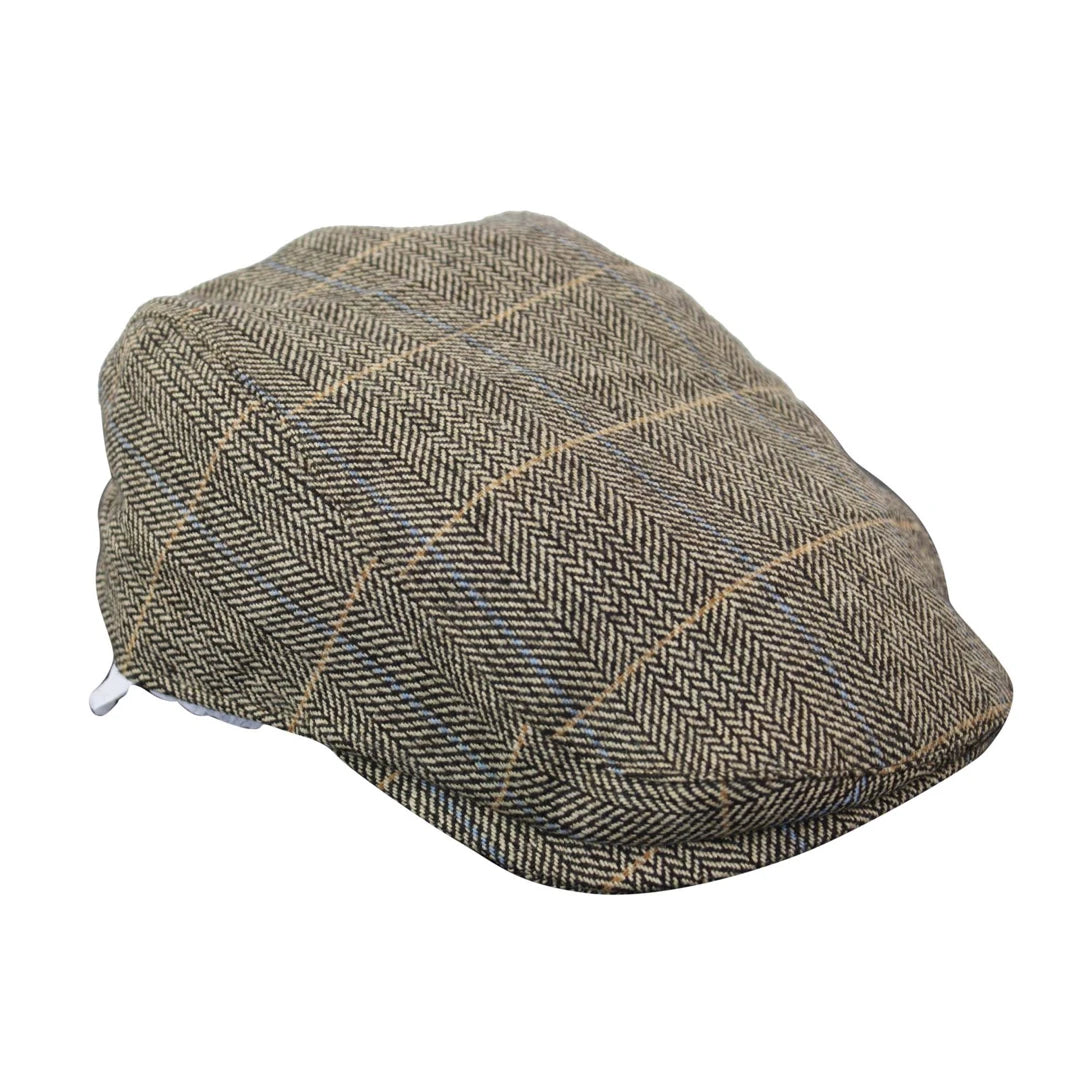 Cavani Men s Peaky Blinders Tweed Grandad Flat Hats TruClothing