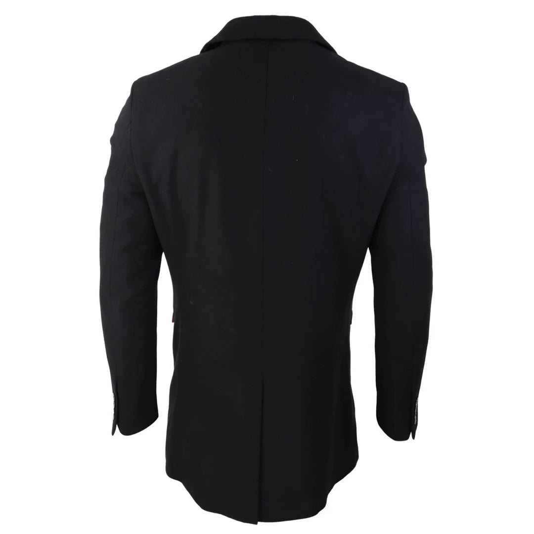 Cavani Roman Men Casual 3/4 Wool Overcoat Herringbone Tweed – TruClothing