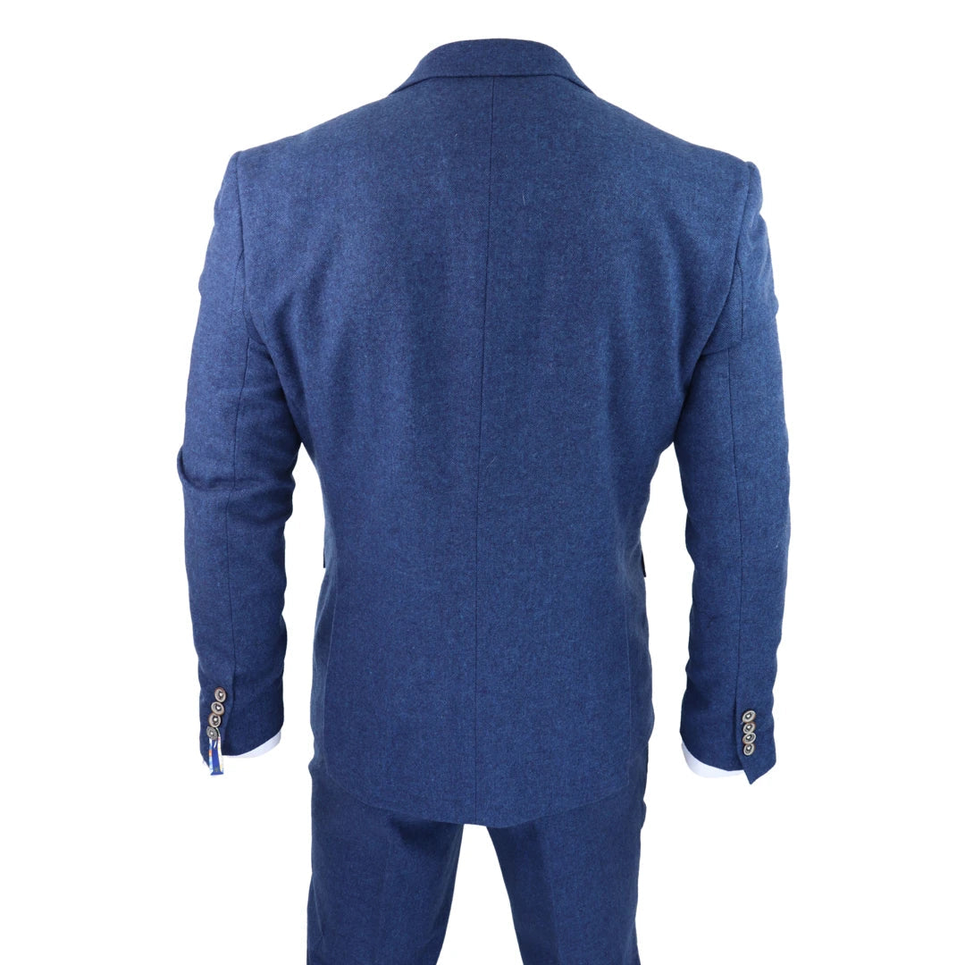 Cavani Orson - Blue Twill 3 Piece Suit-TruClothing
